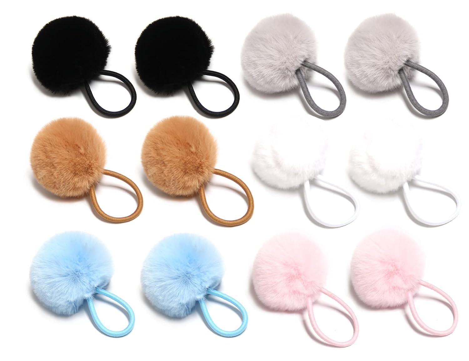 MIKONIKO Pompom Hair Ties Scrunchies for Women, Rubber Band Ponytail Holder Accessories Pack of 12pcs (Mixed Colors) (B0CVVQNNJ9) Amazon Price History, Amazon Price Tracker