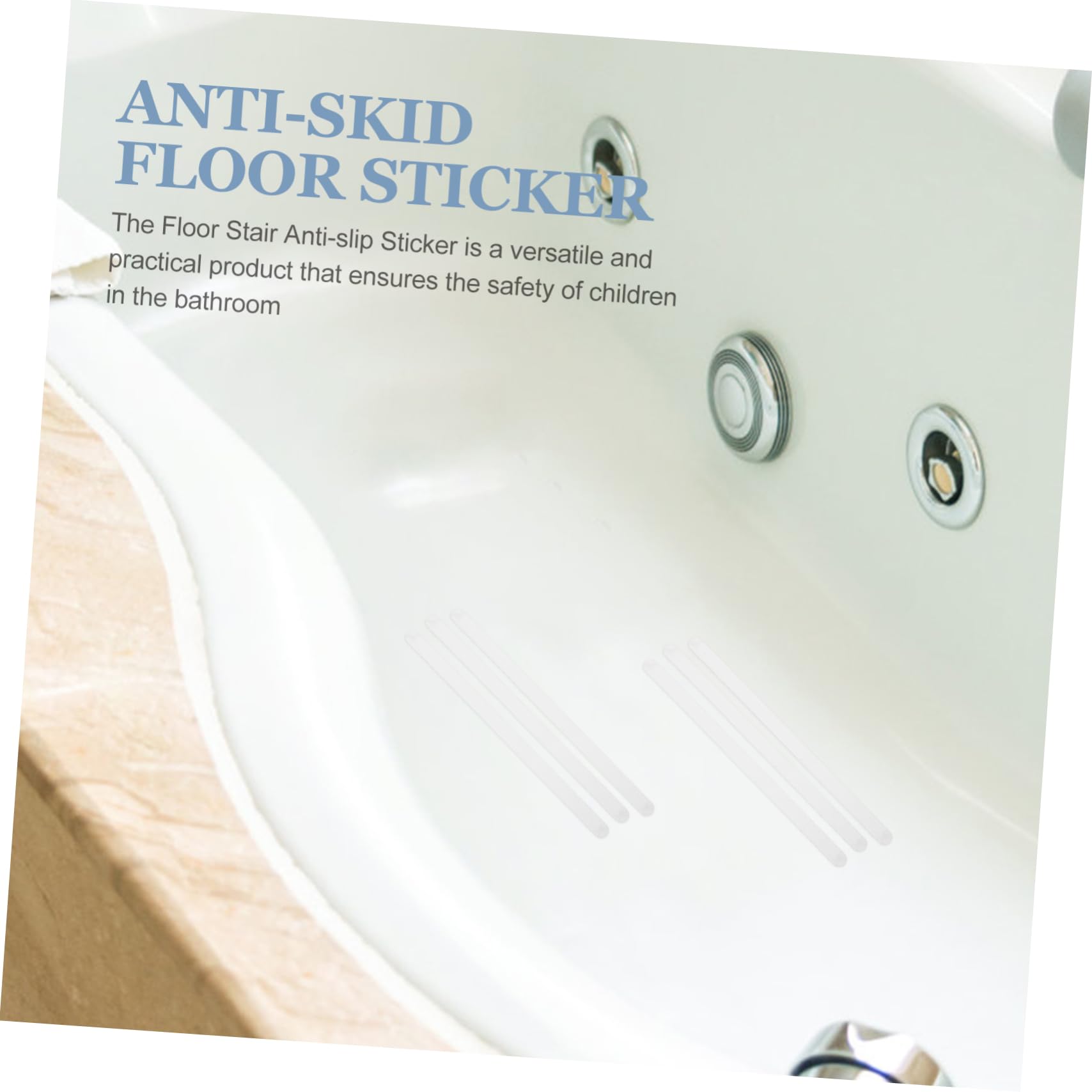 Cabilock 5 Sätze rutschfeste Aufkleber Klebesticker Stickers Aufkleber Poolsicherung Antirutsch Für Treppen Anti Slip Mat Treppenläufer Für Duschräume Morgen Weiß Stück * 5