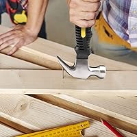 Vista 6 de ZOENHOU 6 martillos de garra de 8 onzas, pequeños martillos rechonchos a granel con revestimiento de plástico antideslizante, mango suave