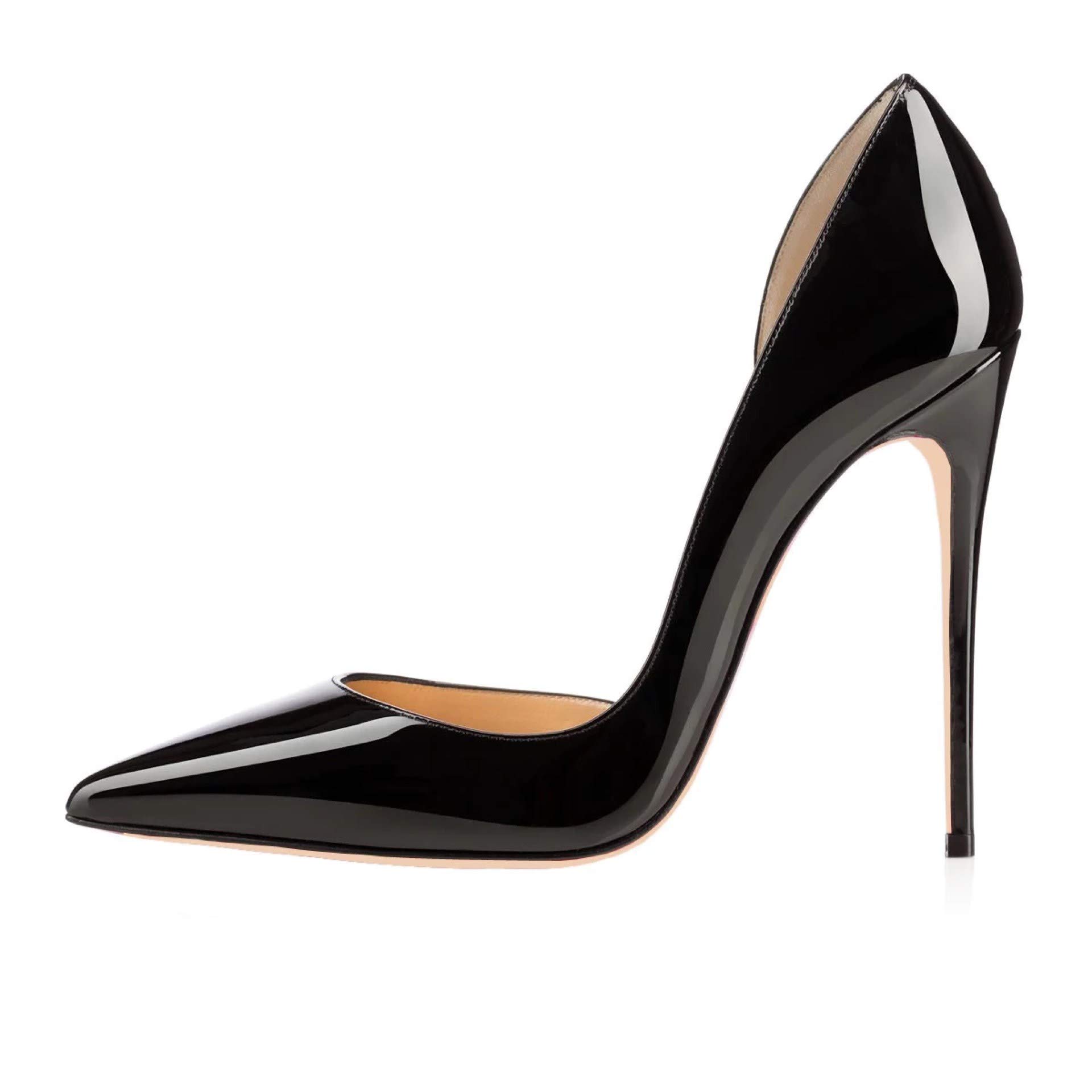 Cuir breveté pour femme - Doublure aiguille pointue sexy avec microfibre - Talon super haut - Escarpins de soirée confortables avec femmes Za664s