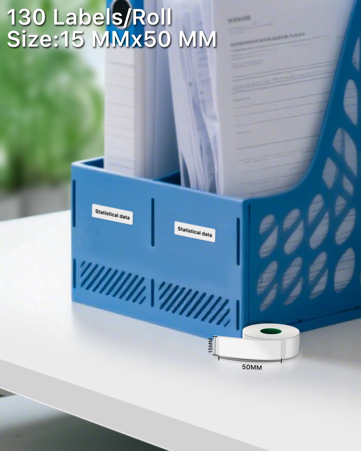 iEager Label Maker Tape, D30 Label Tape Thermal Sticker for Mini Label Machine, Compatible with D30 Label Printer, White, 15mm x 50mm, Set of 3 - Image 3