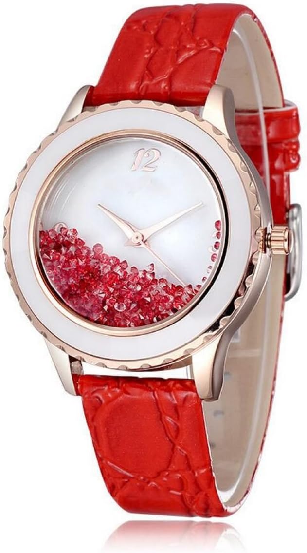 Diamond Fashion Simple Ladies Watch Watch Quartz Watch Round Clover Pointer Crown Crown Handle