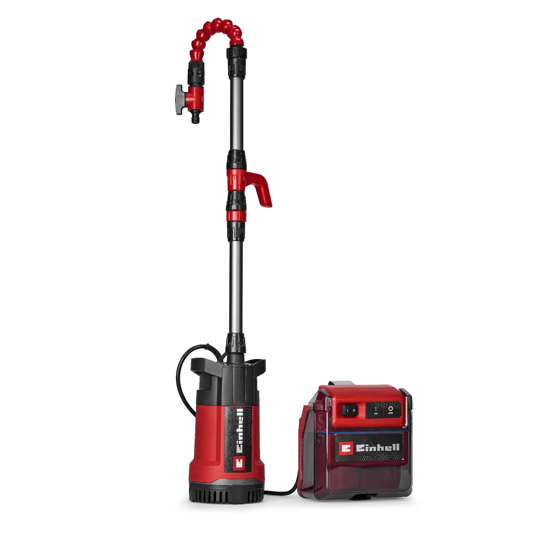 Einhell bomba de agua limpia con batería GE-PP 36 RB-A Li-Solo Power X-Change (36 V, presión de bombeo 3 bar, caudal 4500 l/h, altura de bombeo máx. 30 m, bomba 2 en 1, cuello de cisne, sin batería)