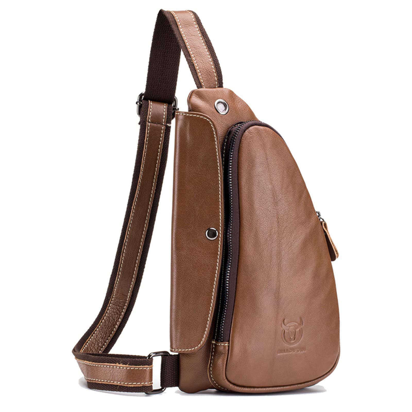 Zaino A Tracolla In Vera Pelle Uomo - Impermeabile, Con USB, Per Viaggi, Sport, Lavoro - Foto 14