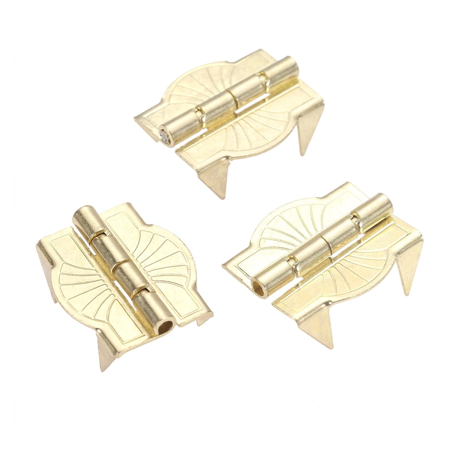 Zawias 50 sztuk/partia z nogami narożniki złoty metalowy zawias nogi 22mm 19mm drzwi szafy dekoracja bagażu biżuteria