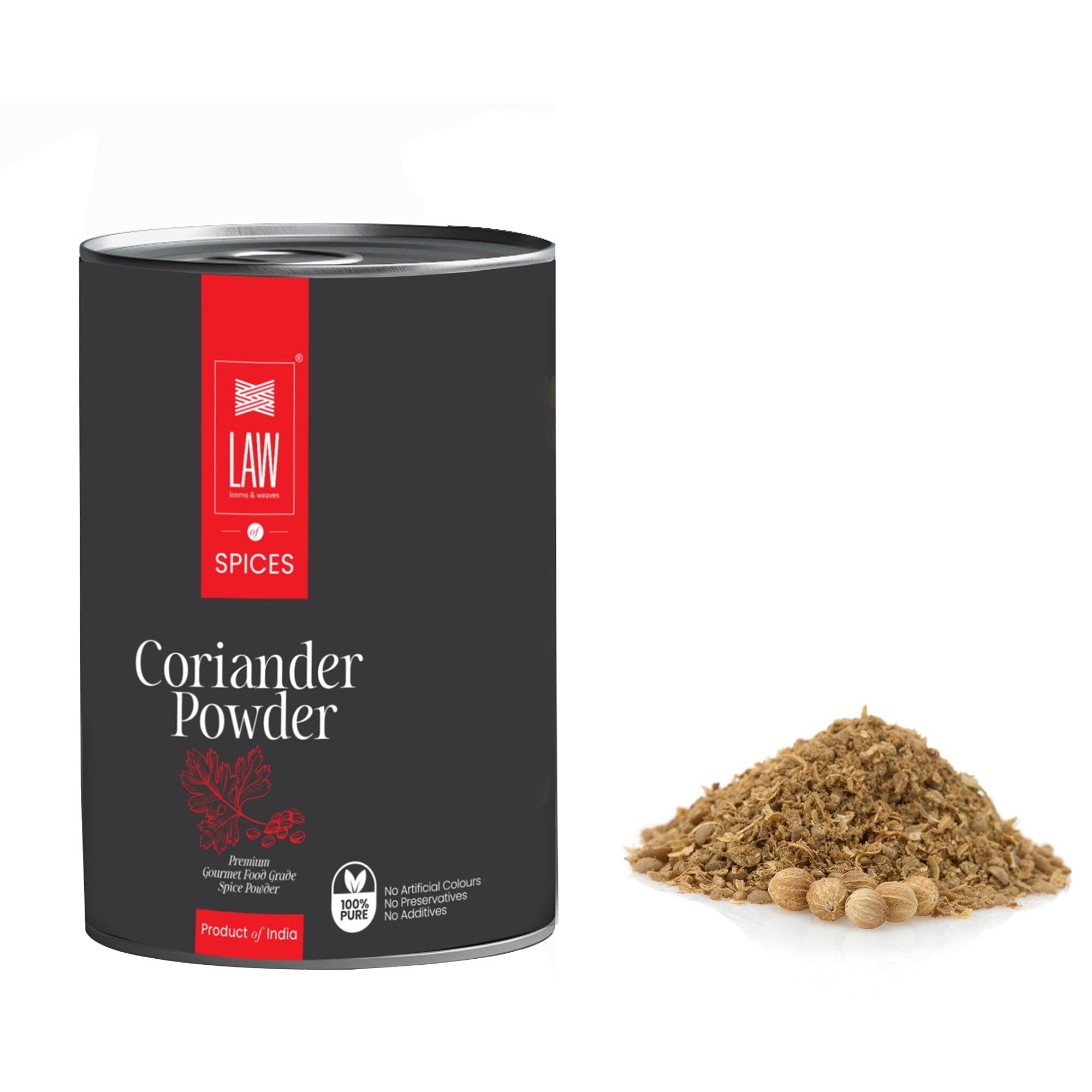 looms & weaves - Premium Coriander Powder (Dhania Powder) (Organically Grown & Single Origin) - 500 gm ( Packed in Economy Plain Pouch )