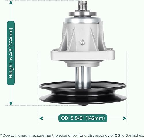 Miniatura 2 de Kit de reconstrucción de correa de husillo de hoja para Cub Cadet 46 pulgadas cubierta LT1045 LT1046 husillo 918-0660 618-0660, cuchillas 177-2144