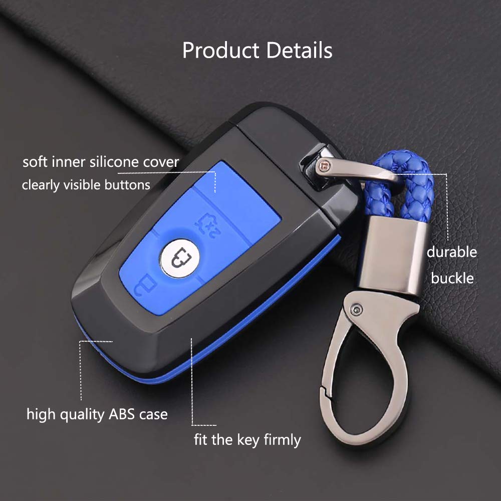 4 Button Silicone Car Key Cover Case For Ford F-150 F-250 Remote Fob Protector E - Foto 11