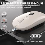 MAGIC-REFINER X1 Wireless Computer Mouse for Laptop with Battery Level Visible, 2.4G Portable Ultra Slim USB Mouse, Silent/Soundless Click Laptop Mouse 1600 DPI for PC/Windows/Mac.Office