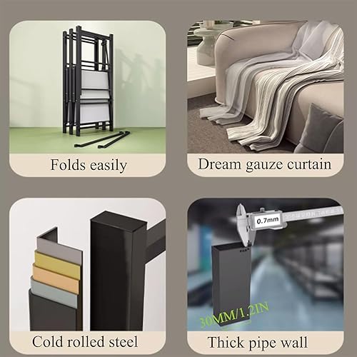 Miniatura 5 de large closets Large Closet Steel Clothes Closet Portable Wardrobe Closet Foldable Closet 170cm/192cm/220cm for Bedroom Wardrobe Closet Space-saving