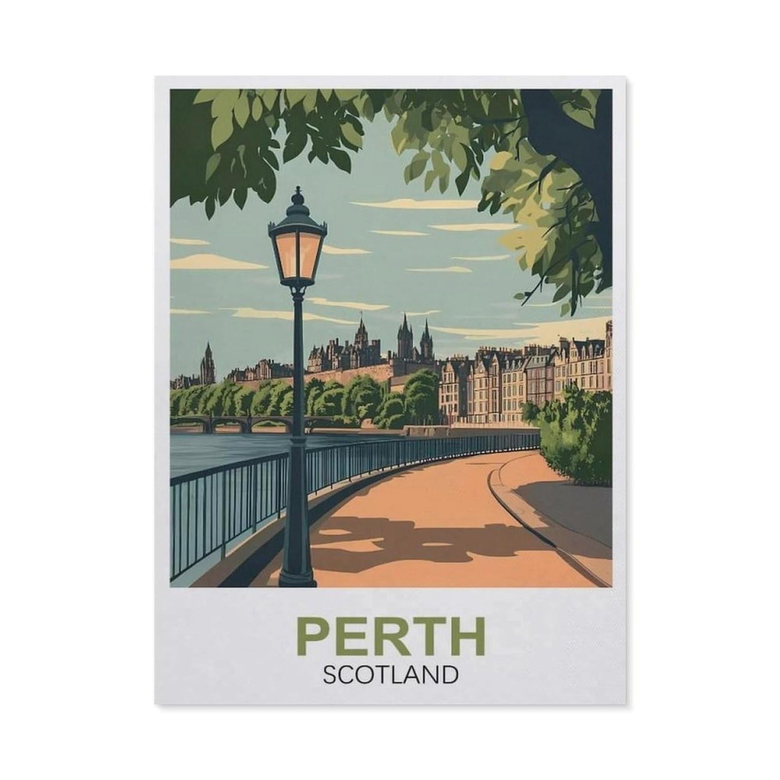 Perth Scotland，Puzzle 1000 Pieces Wood Puzzle Adult Children'S Educational Toy Family Decompression Game（75x50cm）-FB14