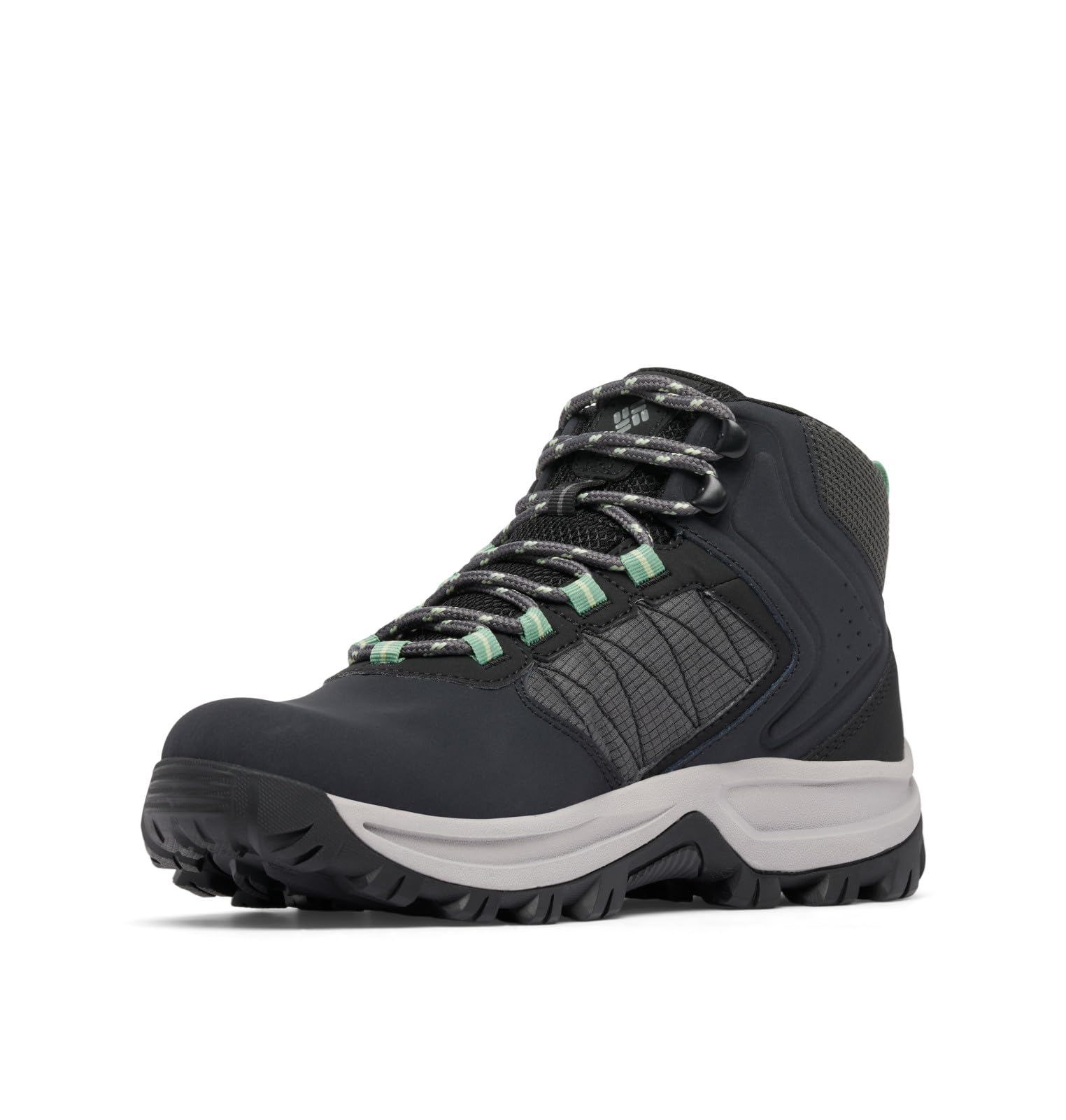 Columbia Womens Transverse Waterproof Hiking Boot, Black/Sage Leaf, 8