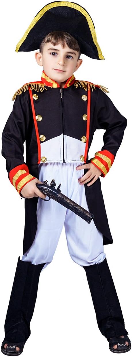 Boy's Napoleon Costume Navy Red yellow