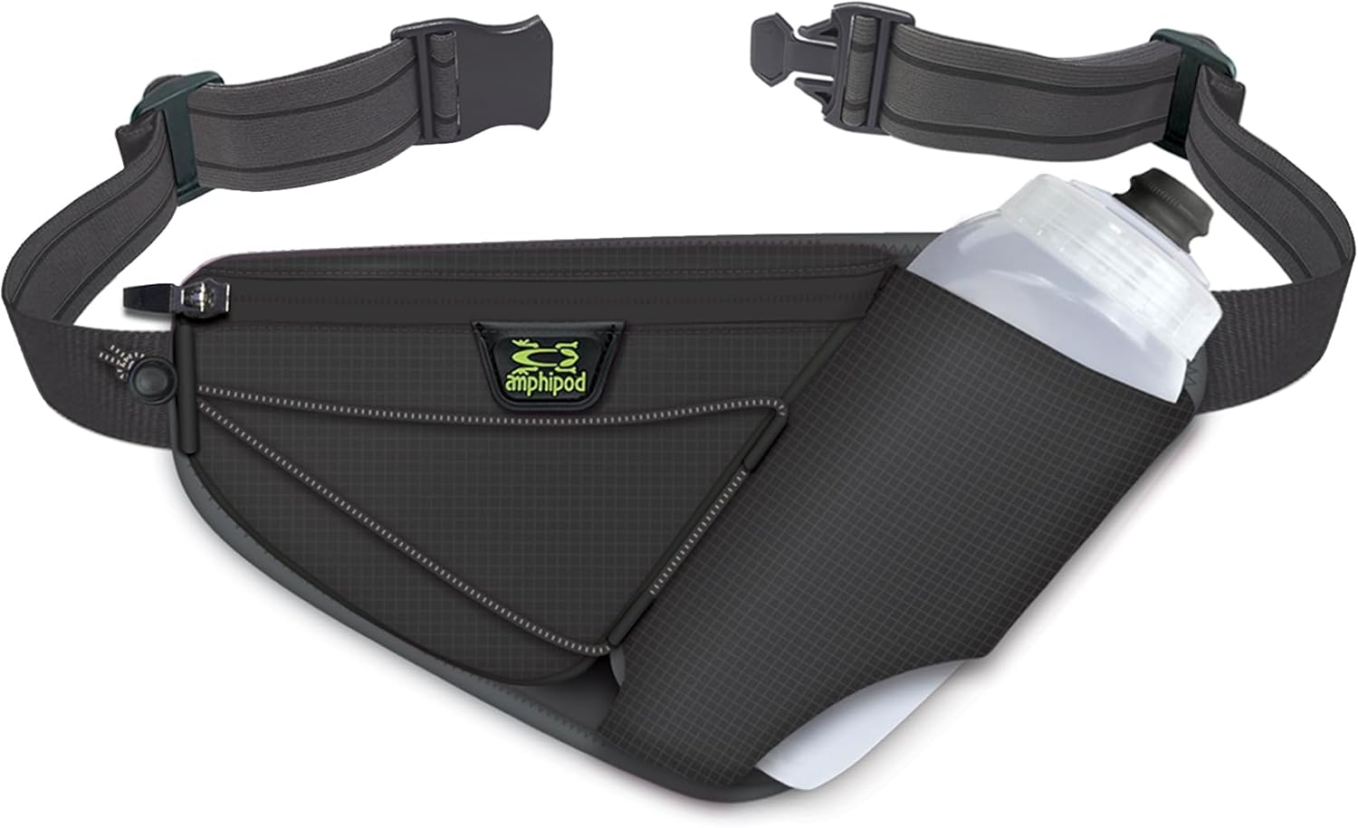 Amphipod Profile-Lite 20 Bottle Pack, Runners Waist & Hydration Belt, 5K/10K, Endurance & Ultra Running, Men & Women - Charcoal - 20 oz