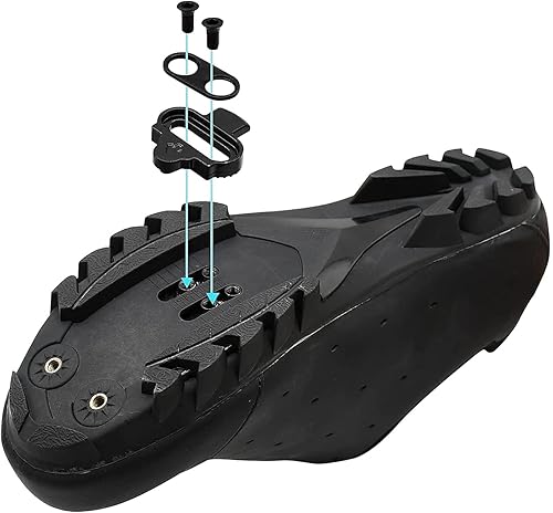 Miniatura 9 de Thinvik SPD Pedales SPD tacos para bicicleta de spin, compatible con sistema SPD Shimano para bicicleta de 916 pulgadas