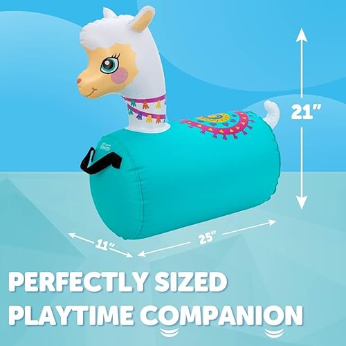 Miniatura 6 de WADDLE Hip Hopper - Llama, inflable para animales de 2 años en adelante, soporta hasta 85 libras