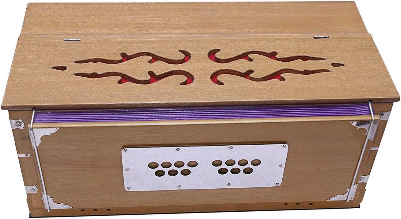 Harmonium 3.5 Octave 9 Stopper Coupler Function Seven Fold Bellow 42 Keys Natural color with Bag/Indian Harmonium/Professional Harmonium