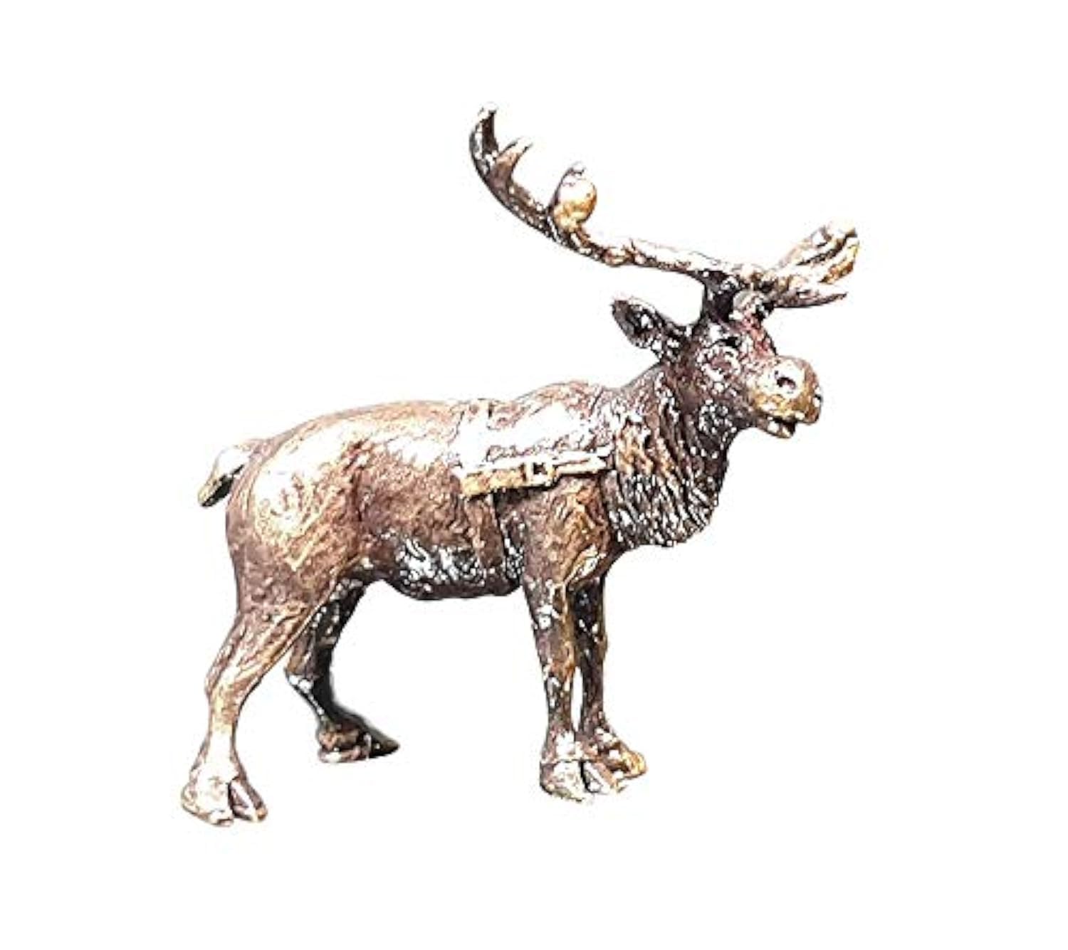 Butler & Peach Detailed Small Solid Hot Cast Bronze - Christmas Reindeer 2089