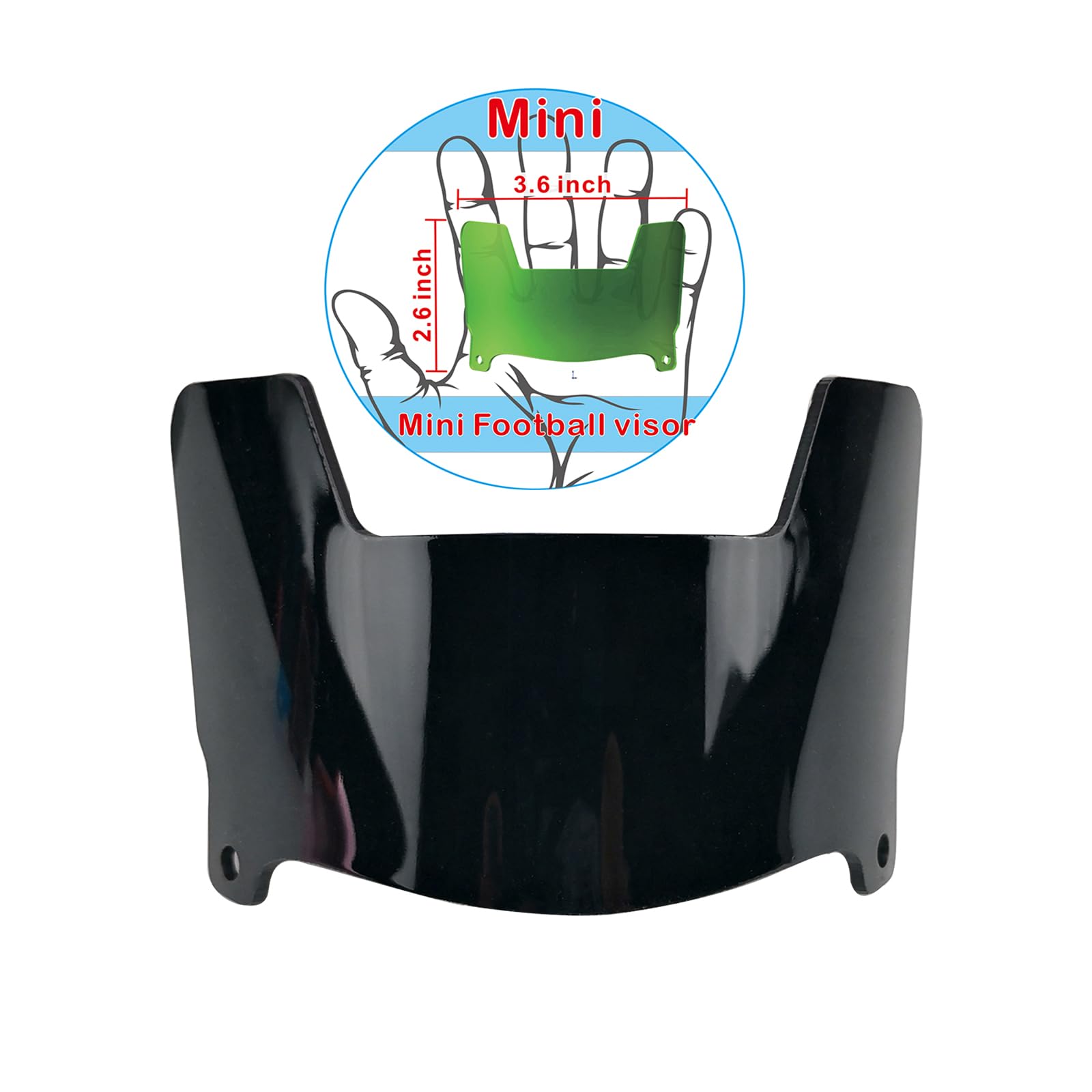 Mini Football Helmet Visor Clear with Clips Universal Fit for Collectors and Display