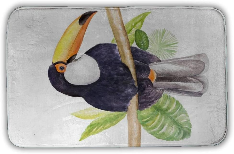 Begin Home Decor 5930-3421-AN354 21 x 34 in. Toucan Wildlife Animals Bath Mat - Home Decor Accent Decor