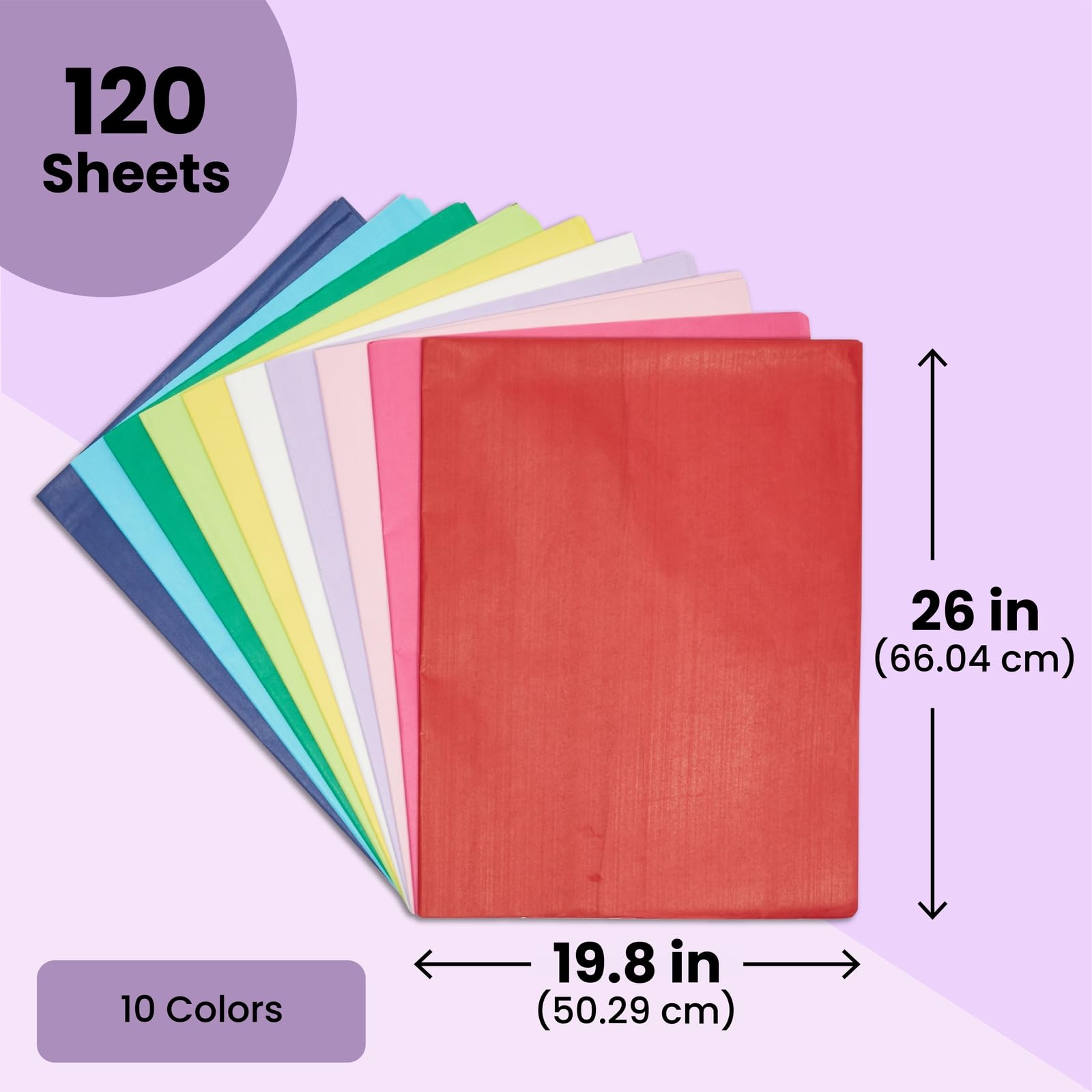 Lot De 120 Feuilles De Papier De Soie, Emballage Cadeau