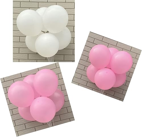 Miniatura 4 de 60 globos de látex rosa y blanco pastel de 12 pulgadas, decoración de boda, cumpleaños, baby shower, suministros para fiestas de primavera