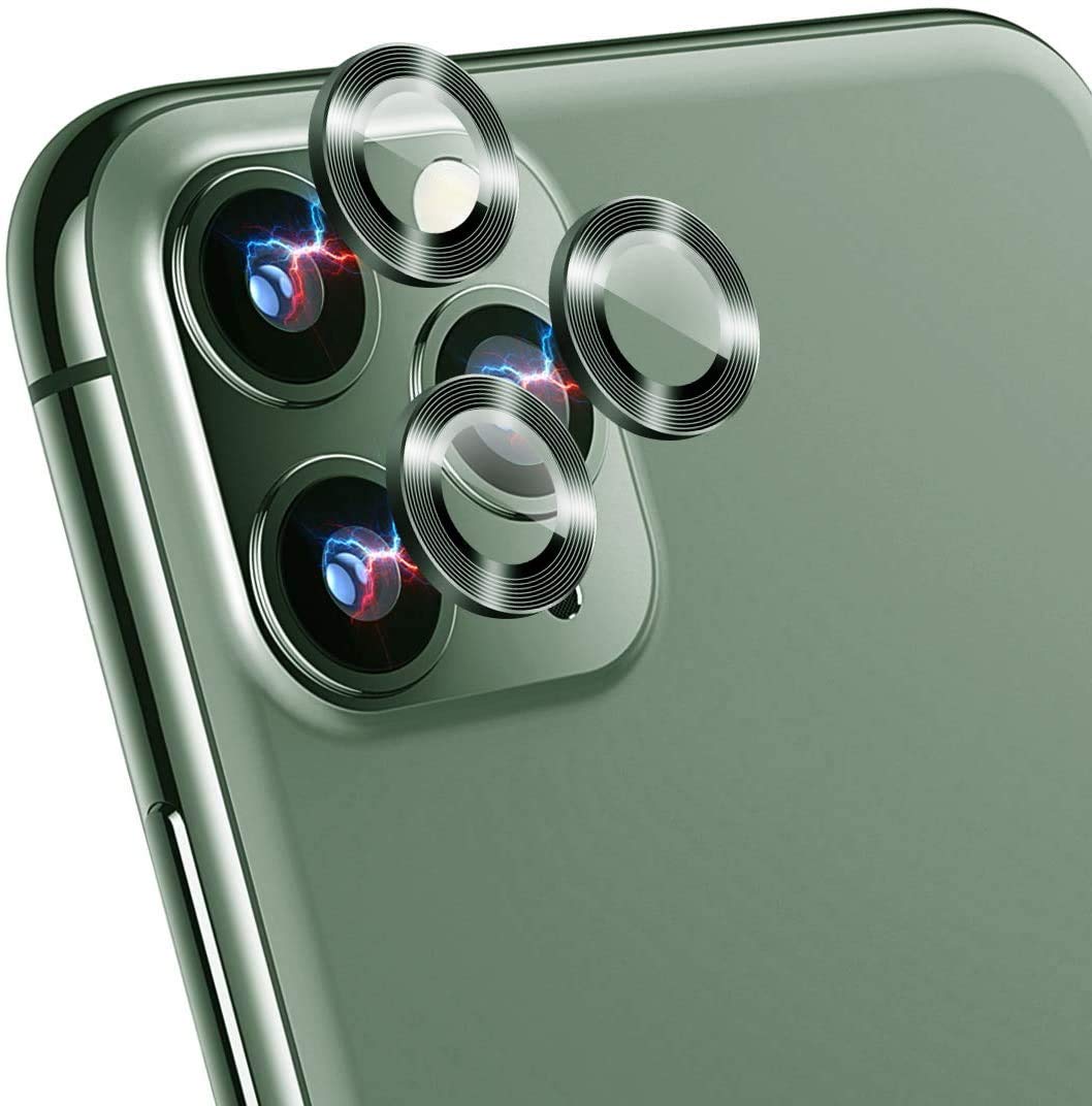 KHR® Back Camera Lens Compatible with iPhone 11 Pro / 11 Pro Max Aluminium Alloy Metal Ring Camera Protector | High Definition | Anti-Scratch | Dust Proof | Bubble-Free Camera Lens (Green) (B092DR8514) Amazon Price History, Amazon Price Tracker