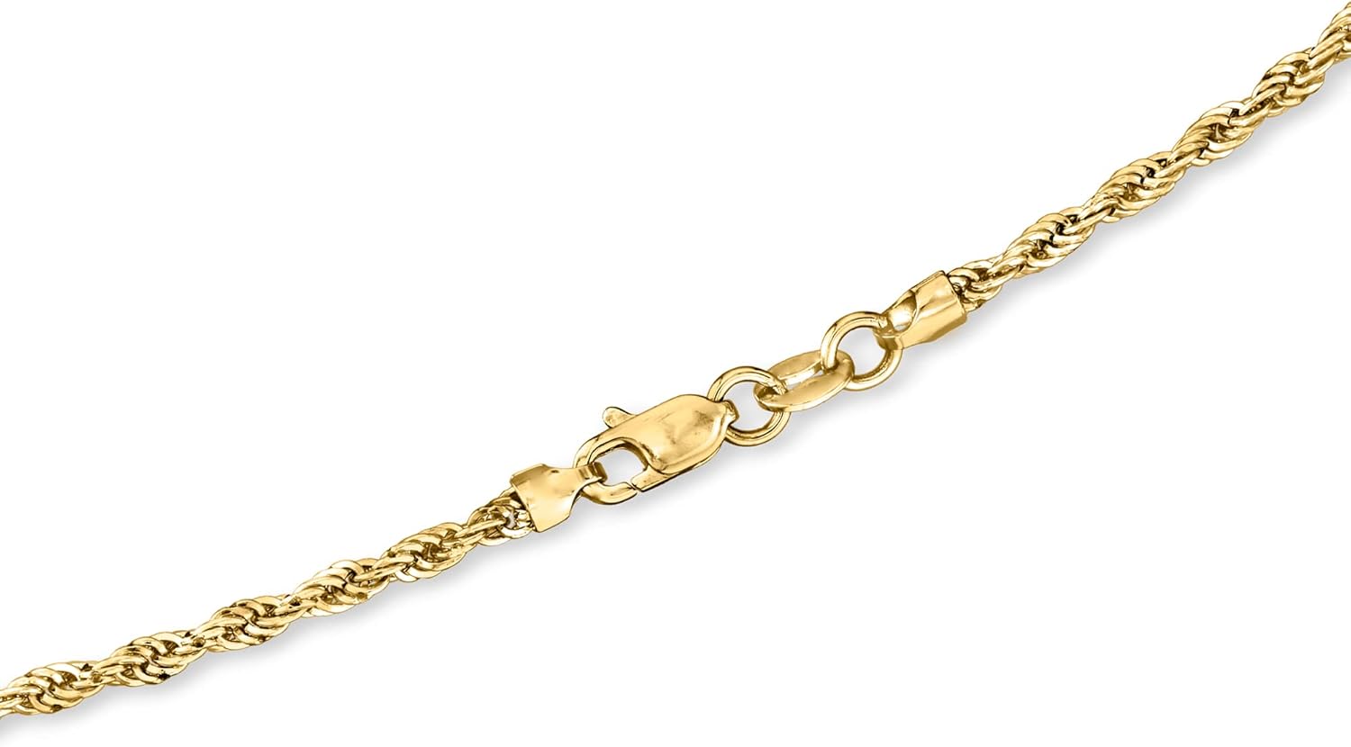 Ross-Simons 14kt Yellow Gold Rope-Chain Necklace - Image 3