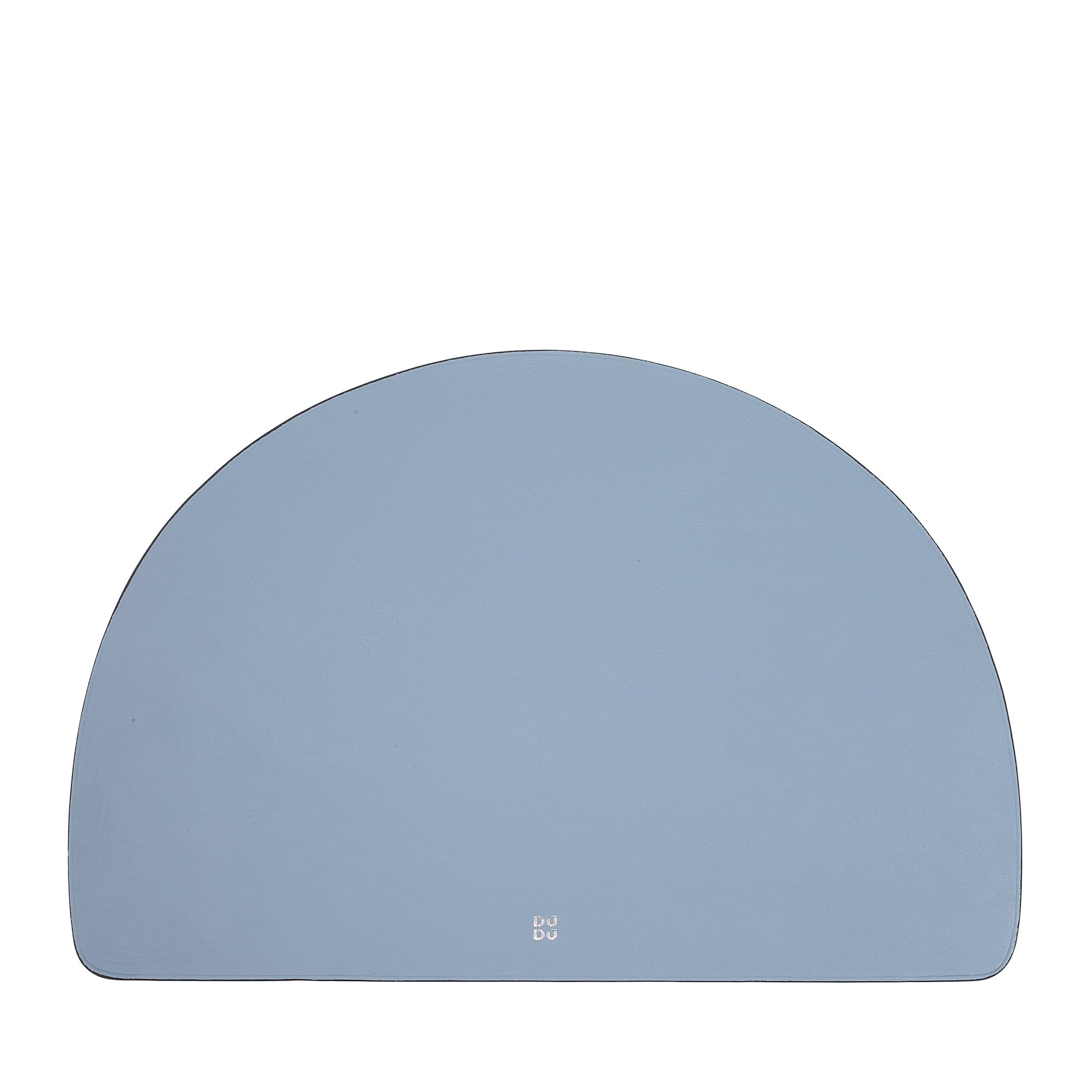 DUDU Mantel Americano de Cuero, manteles para Desayuno, Almuerzo, Doble Cara, Antideslizante, Media Luna 44x30 cm, Bicolor Navy
