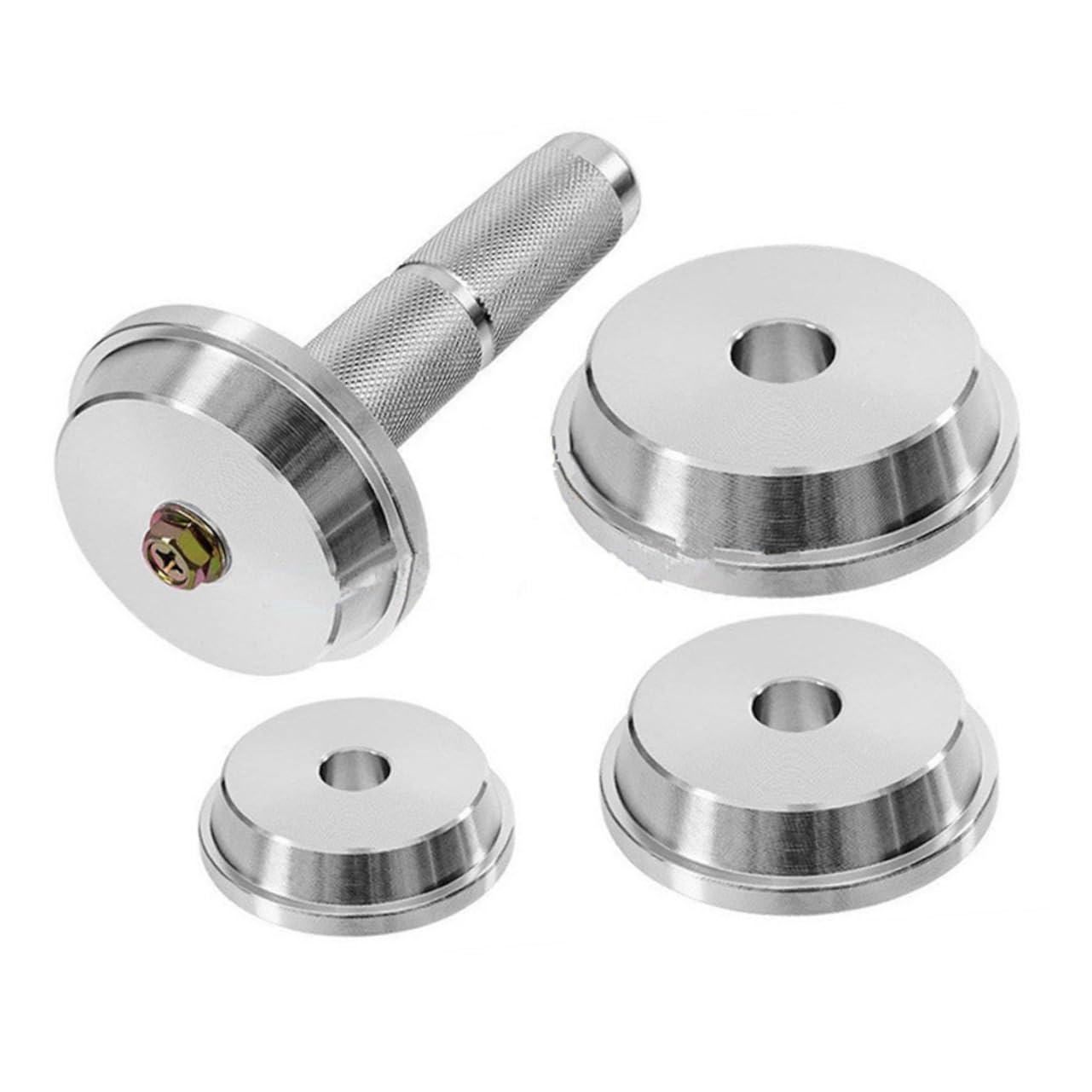 GANAZONO Aluminum Wheel Bearing Removal Tool 10pcs Set 9 Disc Sizes for Seal Installation Bearing Puller Installer Seal Driver Strong Knurled Handle