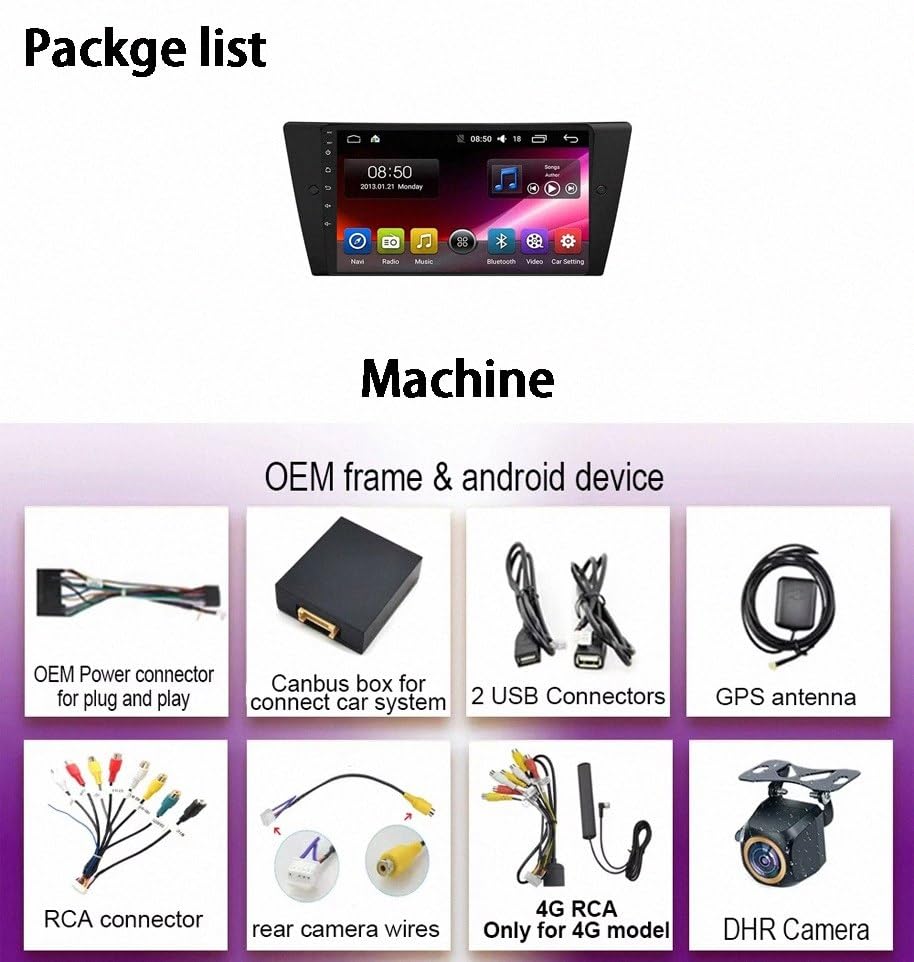 Radio 2 DIN para BMW E90 CarPlay y Android Auto pantalla multimedia GPS Bluetooth Siri 2