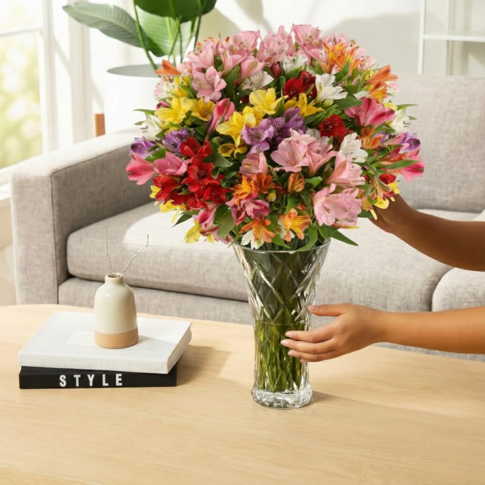 Aquarossa Farms – Mothers Day Flowers for Delivery, Fresh Flowers Bouquet, Handpicked from the Farm, Gift for Mom, Birthday, Anniversary, or Just Because – 24 Stem Peruvian Lilies