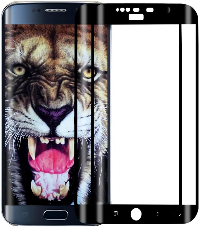 S6 Edge Plus Screen Protector,iAlegant (2x Pack) Tempered Glass Full Coverage Premium Protection High Definition Curved Film for Samsung Galaxy S6 Edge plus (Black)