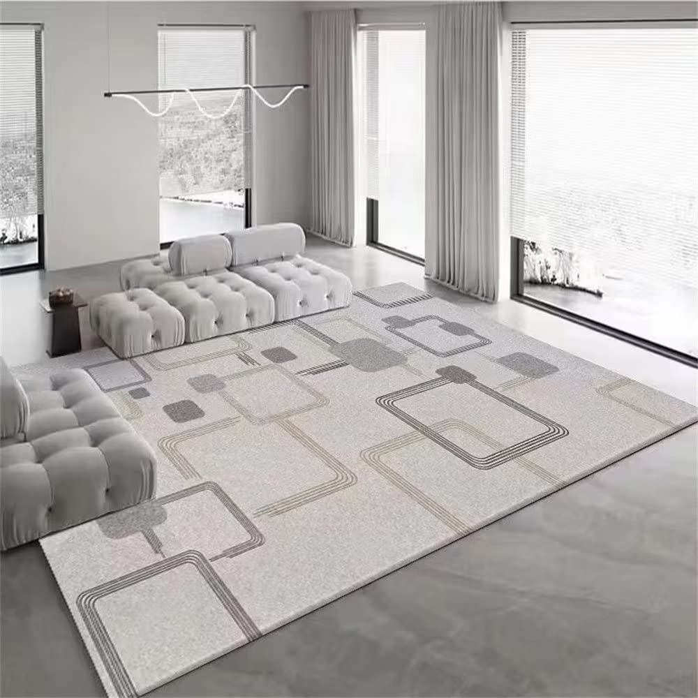 Tapis de chambre fille résistant à l'usure style minimaliste gris