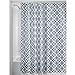 Produktbild iDesign Trellis Textil Duschvorhang | Duschabtrennung für Badewanne und Duschwanne mit Spalier-Motiv | 180 cm x 200 cm Vorhang aus Stoff | Polyester blau