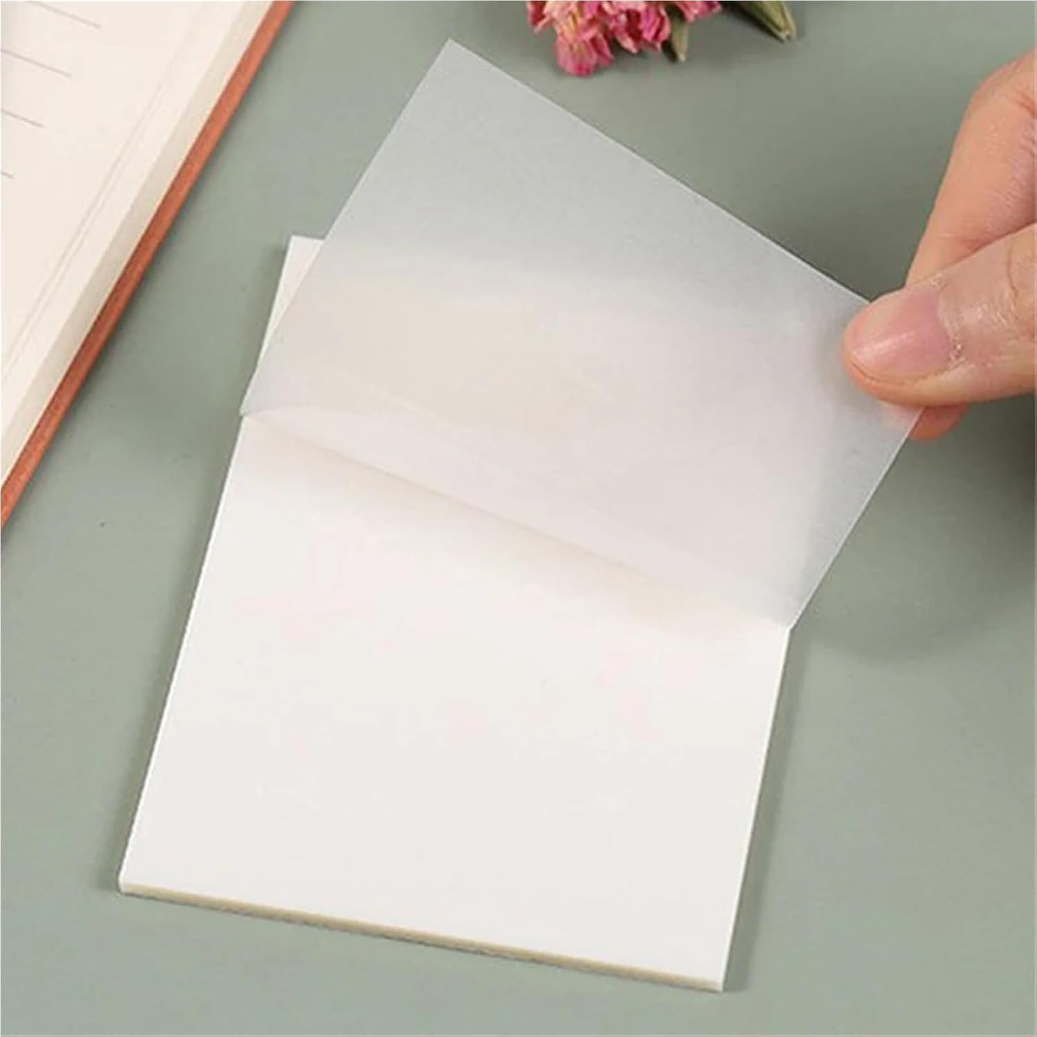 25Sets Transparent Colorful Sticky Notes Pad Self-Adhesive Memo Message Reminder Home Office School Supplies