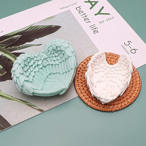 Mimiracle Angel Wing Silicone Mold Wings Mold Handmade Molds Aroma Stone Moulds Cake Mould Soap Mould Angel Wing Shape Storage Box Mold Diy Cake Decorating Home Decoration #TOP2