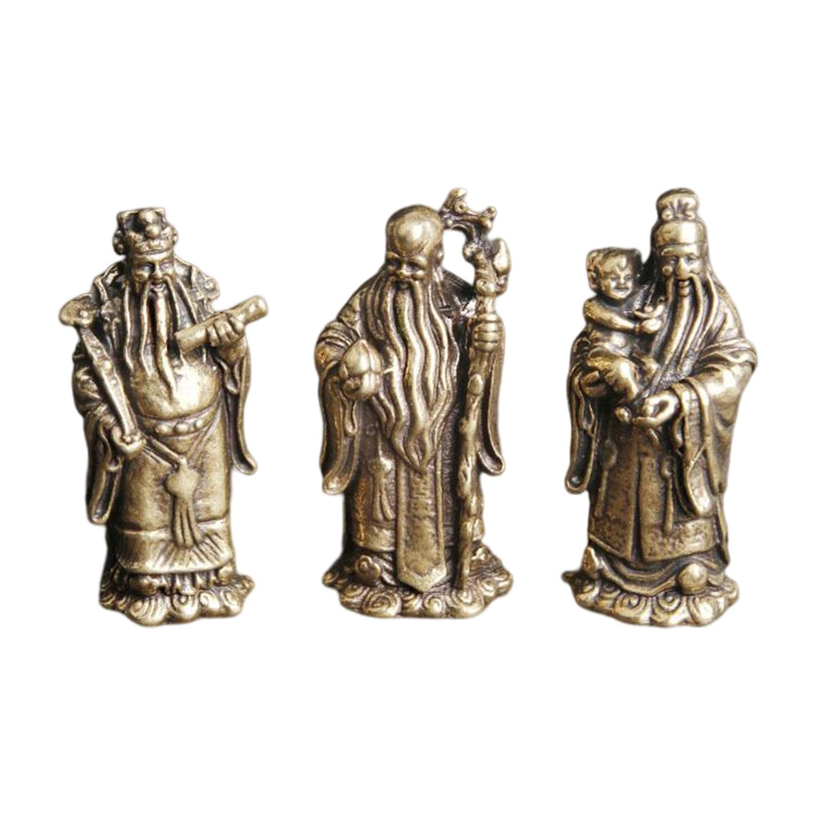 Pleayietoopiatiey Fu Lu Shou Statue Fuk Luk Sau Figurine Lucky Immortals Ornaments For Hotel