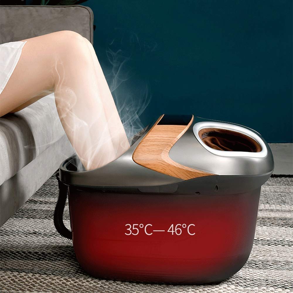 Bañera para pies, baño de pies doble Masaje eléctrico Calefacción Hogar Inteligente Temperatura constante Lavabo de espuma Máquina de pedicura automática Bañera para pies Familia, Barril de baño para
