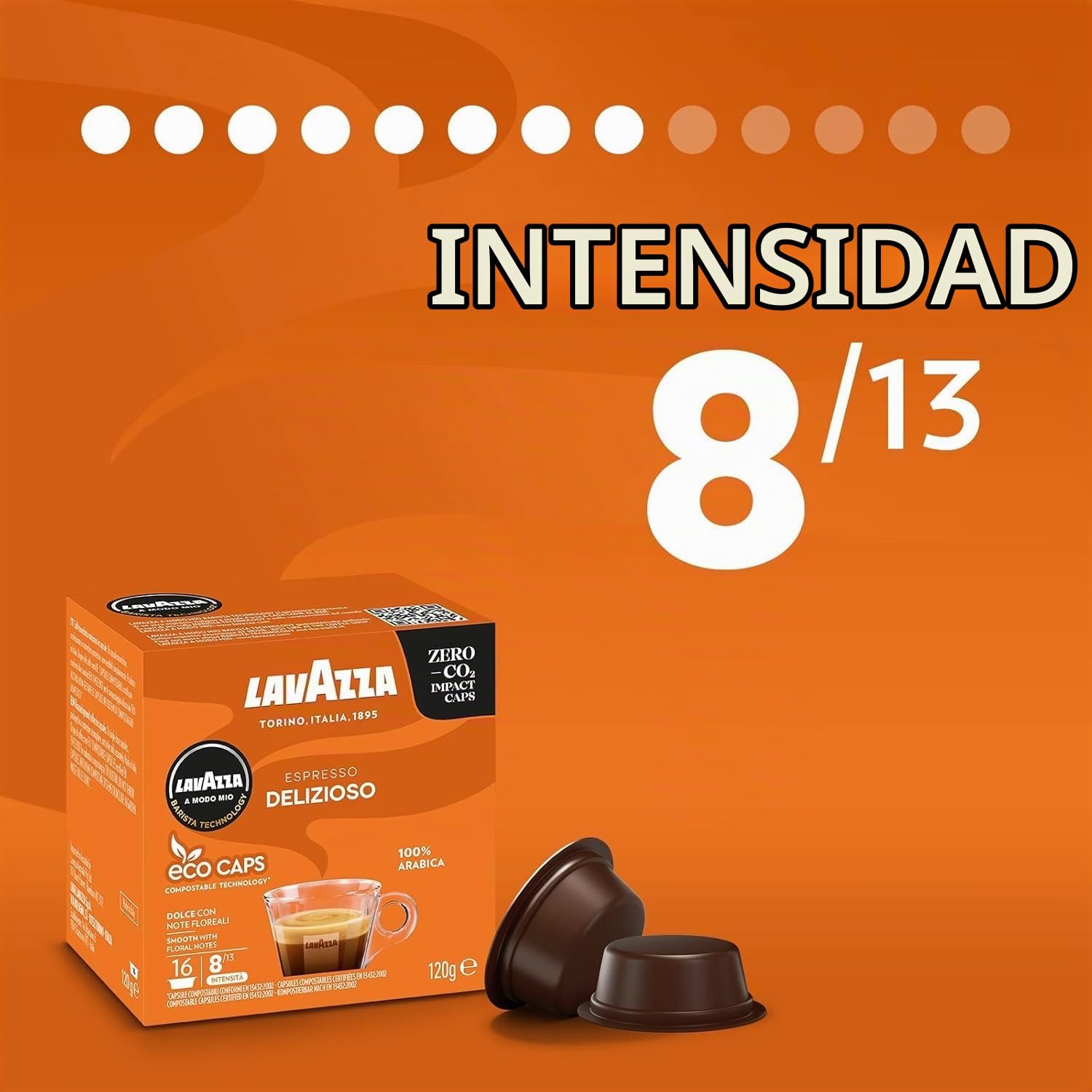 Lavazza A Modo Mio Delizioso - Cápsulas de café (5 paquetes de 16)