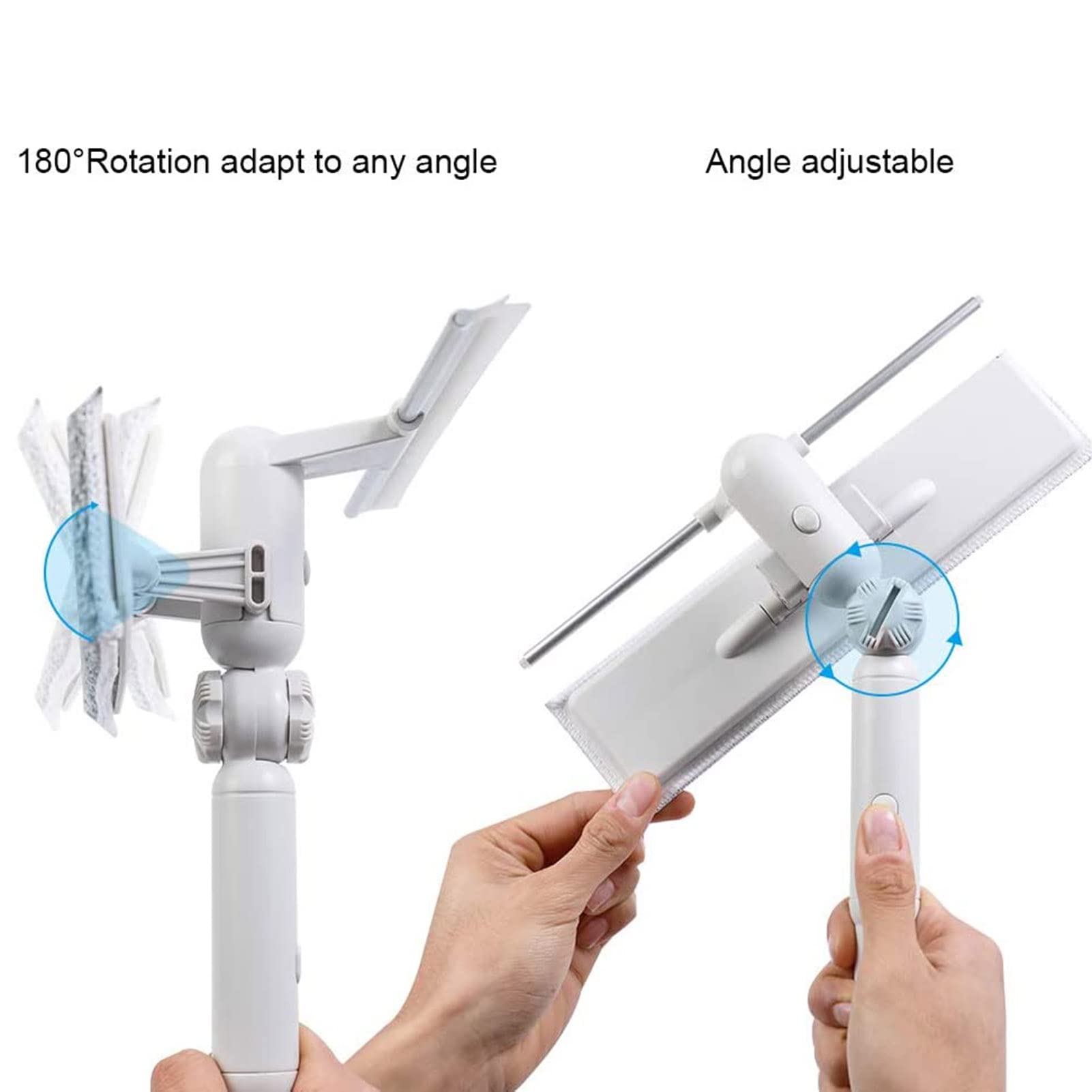 Magnetyczna skrobaczka do szyb z regulowanym narzędziem, regulowany inteligentny kąt mycia drążka z dwustronną skrobaczką do okien zewnętrznych, wymienna głowica
