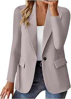 Blazers for Women Casual Oversized Open Front Long Sleeve Jackets Work Office Business Suit Blazer 2025