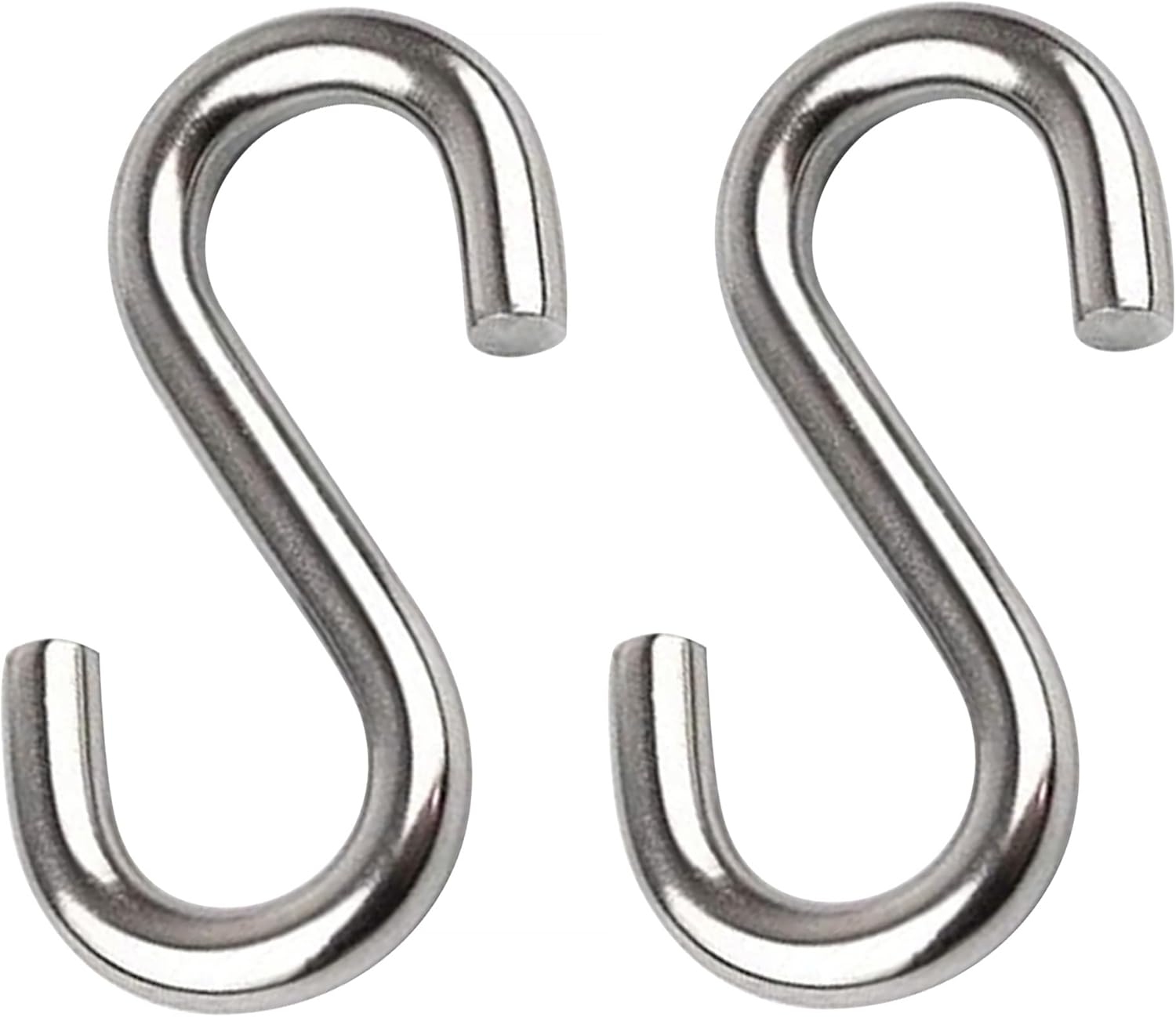 FDKJEJC 2 Pack 3.3Inch Heavy Duty S Hooks, 304 Stainless