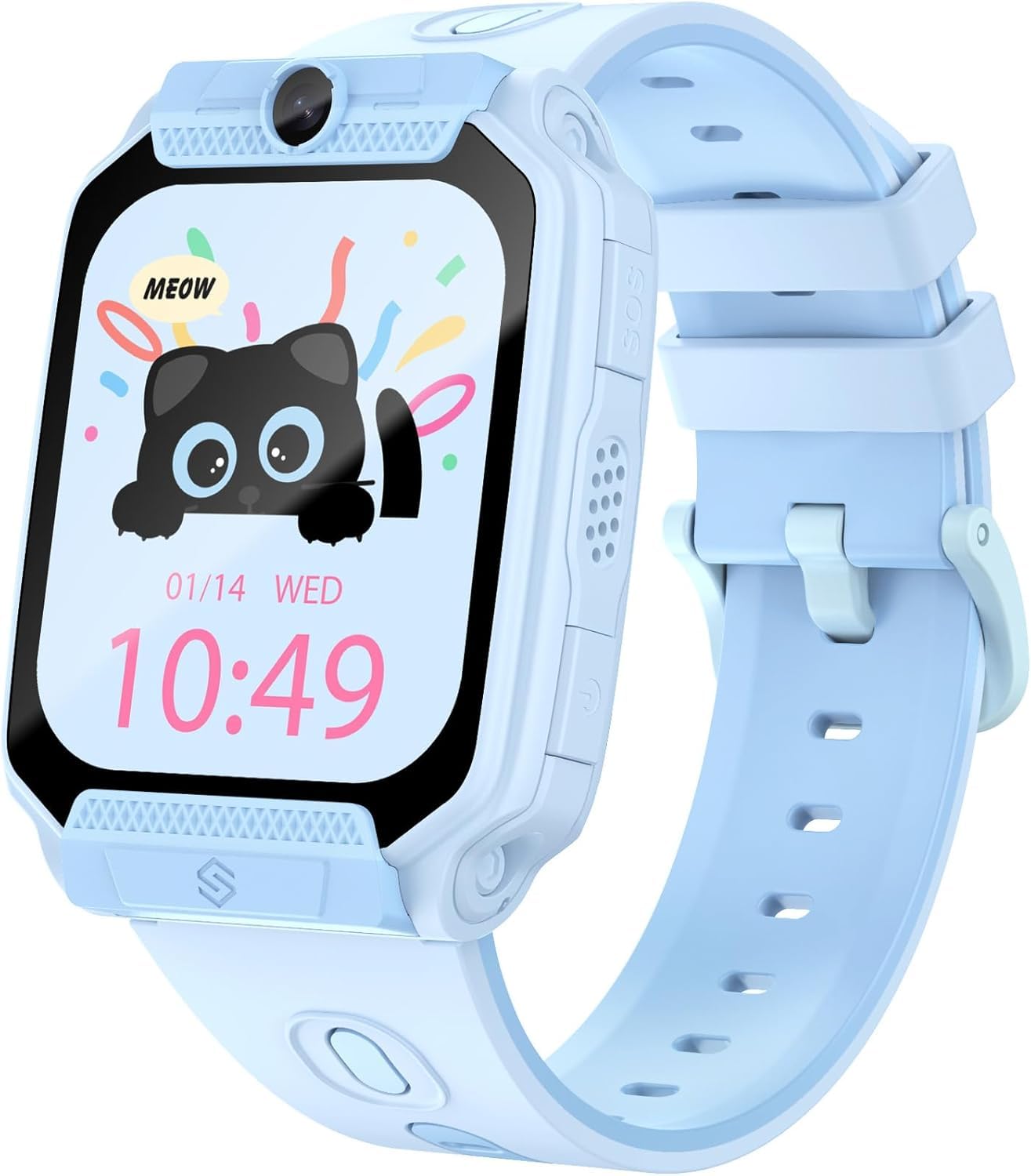 clleylise Reloj Inteligente Niño/Niña - Smartwatch para Niños GPS Llamada Vídeo Bidireccional SOS, Modo Clase, Podómetro Calculadora, Smartwatch Niña Niño con Juegos Educativos Descargables