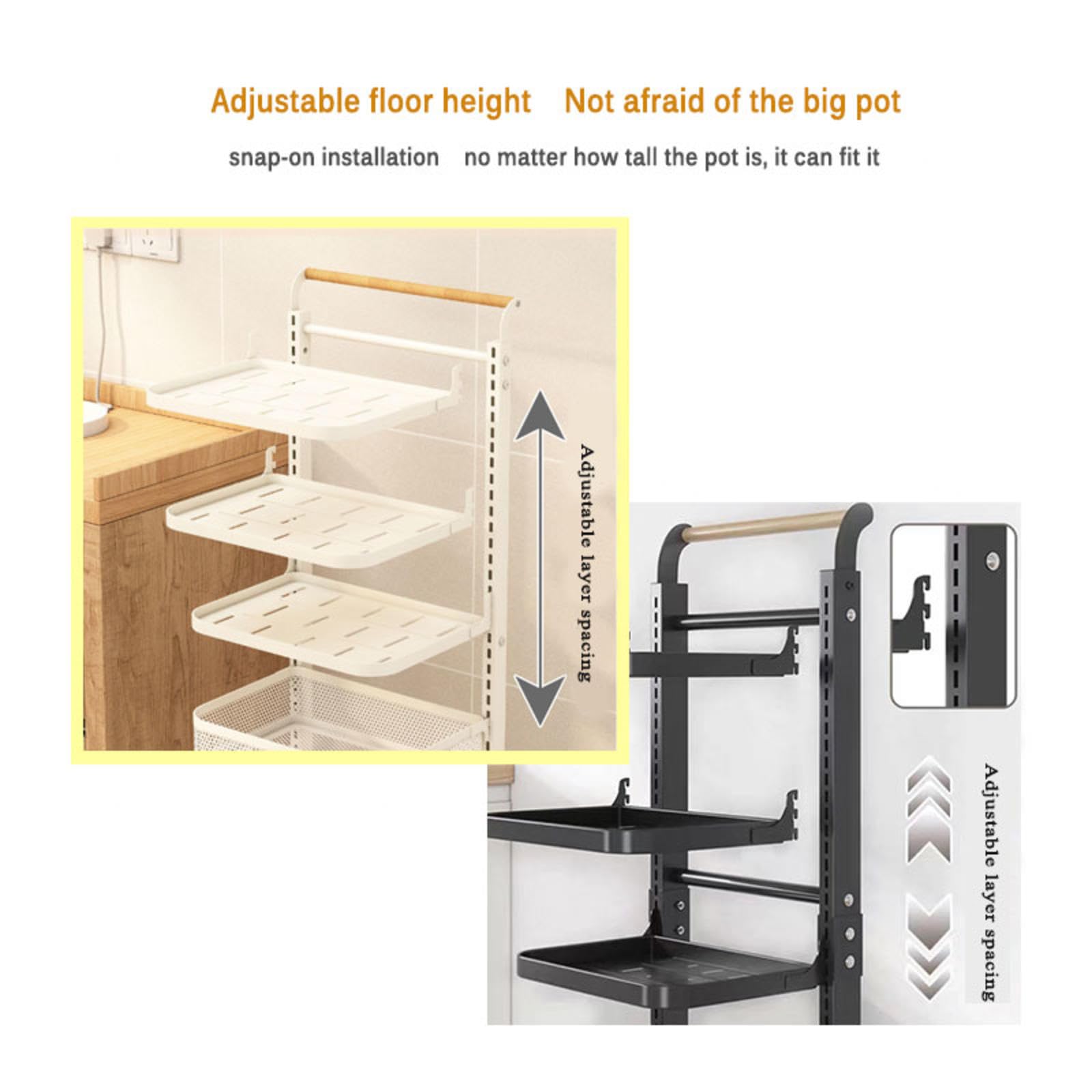Soporte negro para tapa de olla y estante para ollas de cocina, tablas de 3 x 3 pulgadas, ahorro de espacio, almacenamiento para armarios y armarios, perfecto para ollas y sartenes.