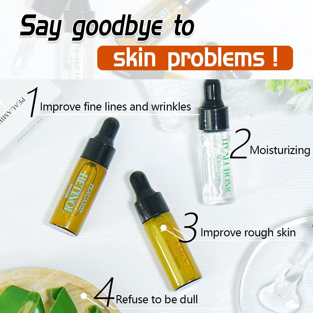 Buy PEAUAMIE Travel Face Serum Set Vitamin C Serum,Hyaluronic Acid