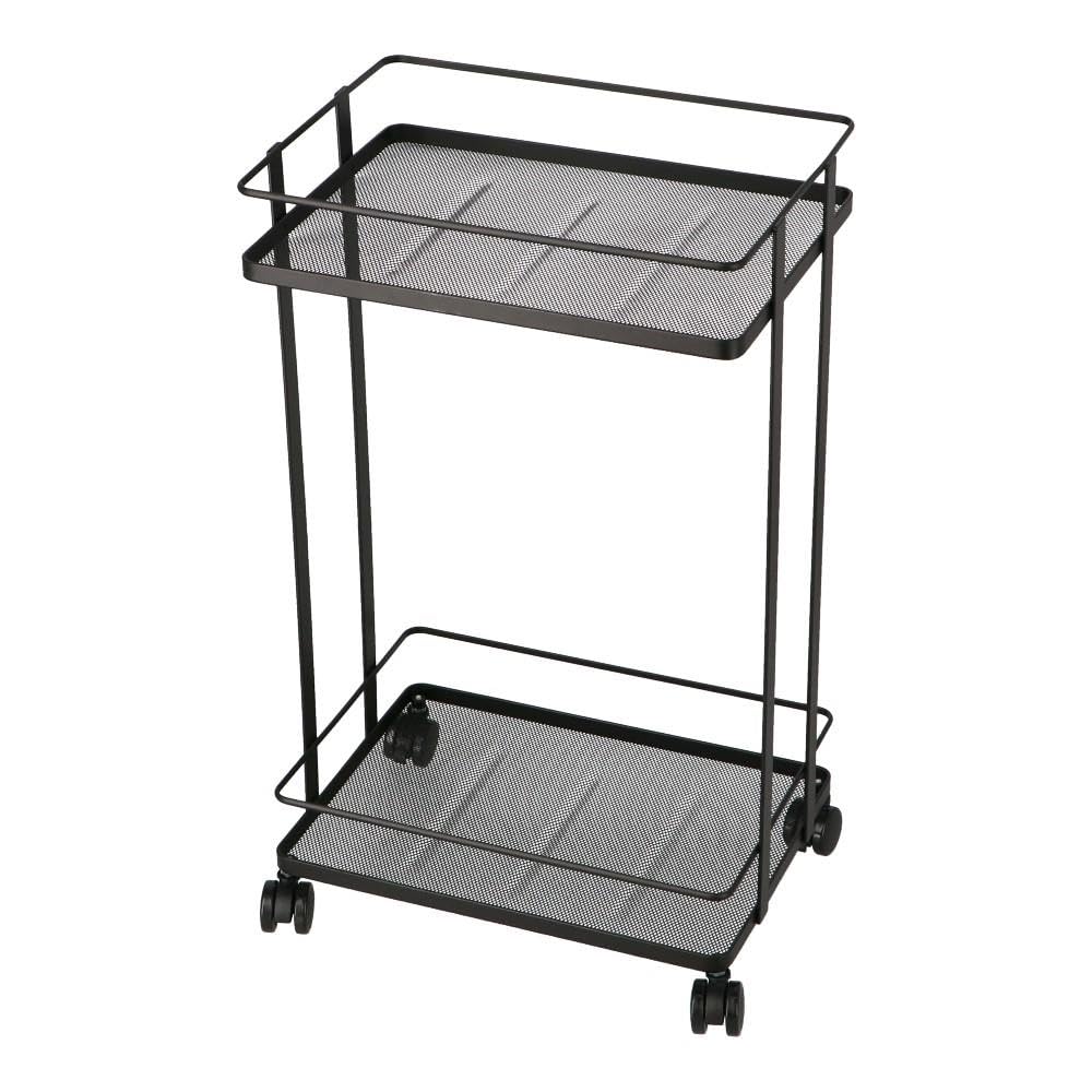 ブラック ワイヤーバスケット 2個セット スチールワイヤーバスケット2個セット（木製取っ手付き