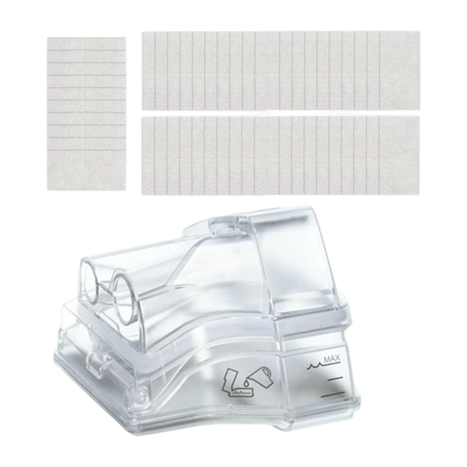 Llene la cámara de agua del humidificador con filtros