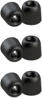 Comply 167 Core Series | Memory Foam Replacement IEM Ear Tips for Sennheiser Wired Devices & More | Superior Noise Isolation, Ultimate Comfort, Secure Fit | Black, Medium (3 Pairs)