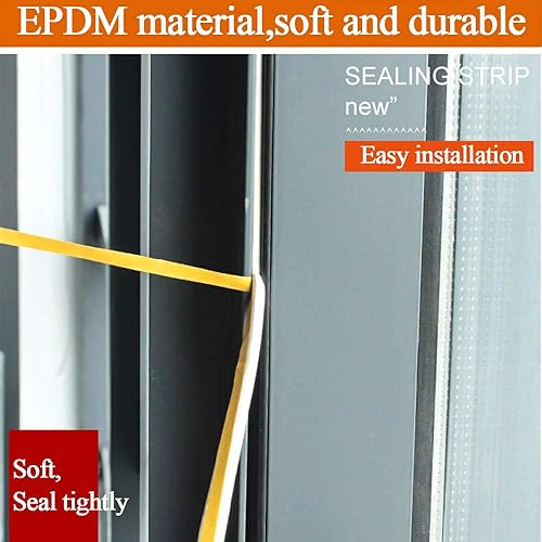 Miniatura 4 de Burlete para puerta, aislamiento resistente a la intemperie para puertas y ventanas, tira de sellado insonorizante, de goma para evitar colisiones